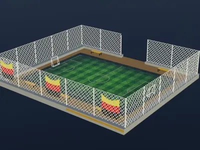 Soccer Stadium - Germany Low-poly 3D model