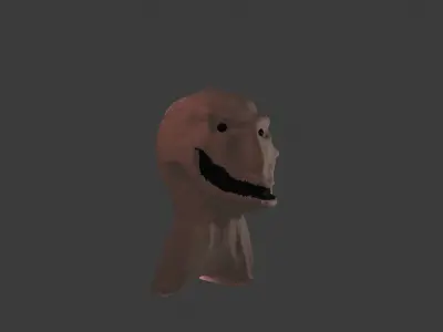 Cursed Monster Head horror creepy Free low-poly 3D model