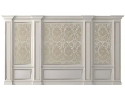 Wall paneling classic wallpaper 3D model