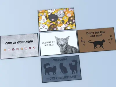 special cat colection Low-poly 3D model