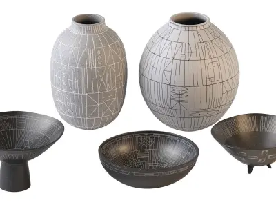 Scribe Series bowls 3D model