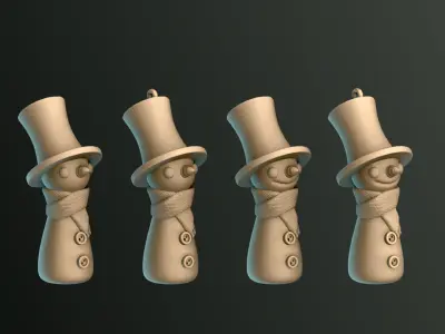 SNOWMAN FOR CHRISTMAS DECORATION 02 3D print model