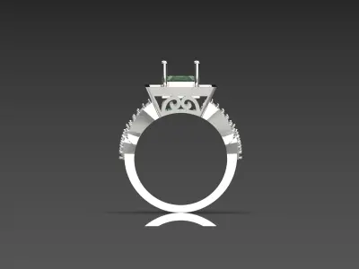 luxury diamond ring jr00093 3D print model