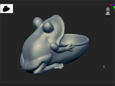 Porcelain Frog 3D print model
