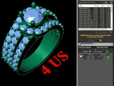 Luxury Men Rings Designs 4MR005 3D print model