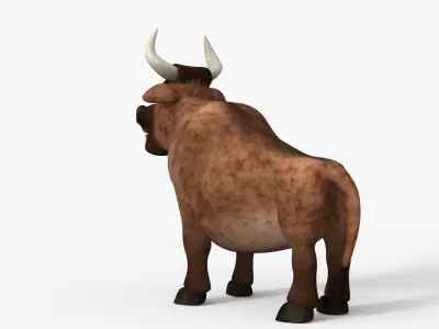 Cartoon Bull Low-poly 3D model shop