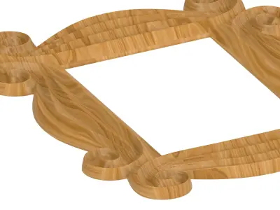 Carved picture frame STL 3D model 23