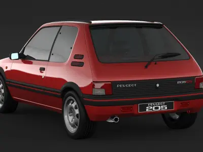 Peugeot 205 GTI 3D model