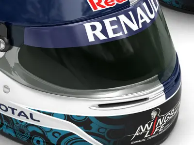 Helmet F1 2011 Sebastian Vettel 3D model