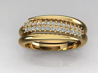 Band Ring 3D print model 76