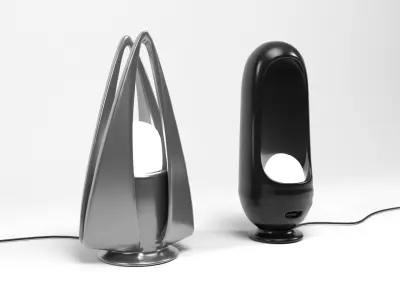Sci-fi Lamps 2 Low-poly 3D model