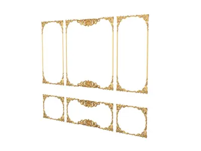 Plaster decorative frame 3d mode 010 3D model