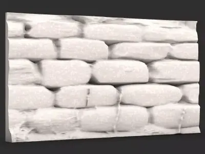 Stone Wall Entrance Frame 3D print model