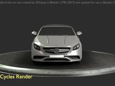 City Car 74 Upper Class Type-A  Silver Low-poly 3D model