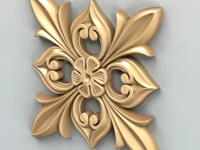 Square rosette 020 3D model