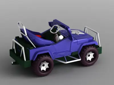 Recreational Toy go-karts playground equipment cars kart car  3D model