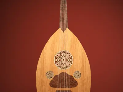 Arabic Oud  instrument 3D model