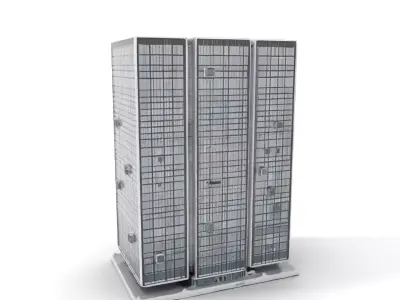 Modern Glass Skyscraper model pack Low-poly 3D model