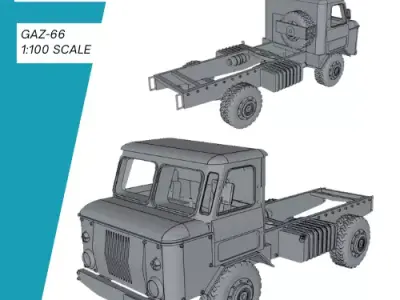 GAZ 66 3D print model