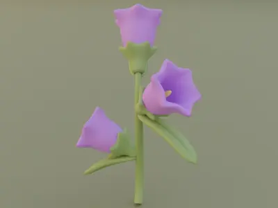 Flower bell 3D model for 3D print 3D print model