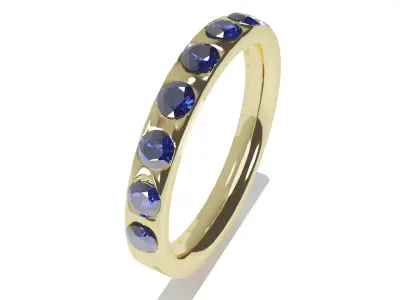 Simple Wedding Band W Diamonds Low Poly  Free low-poly 3D model