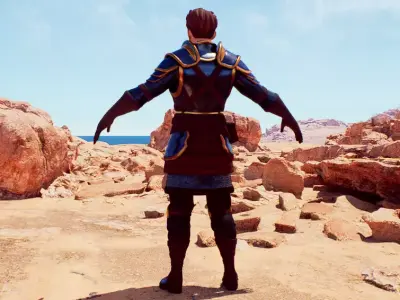 Warrior stylized  Low-poly 3D model