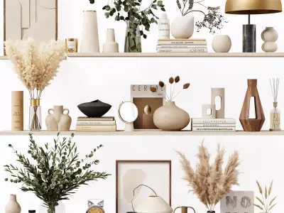 Decorative Set 203 Low-poly 3D model