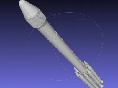Delta II Heavy Rocket Printable Miniature 3D print model