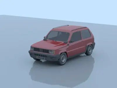 Fiat Panda 1990 3D Model 3D model