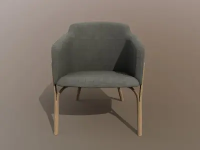 Ton Split Lounge ArmChair Design PBR - Lumion - UE4 Low-poly 3D model