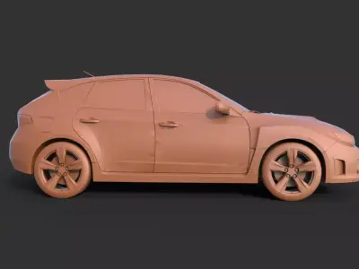 Subaru Impreza WRX STI 2008 3D print model
