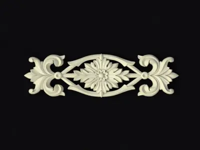 Central decor ornament for furniture 3D model 353