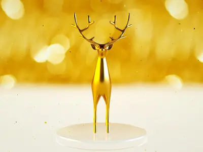 Golden Deer 3D model