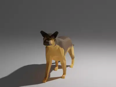 3D model dog low-poly Low-poly 3D model