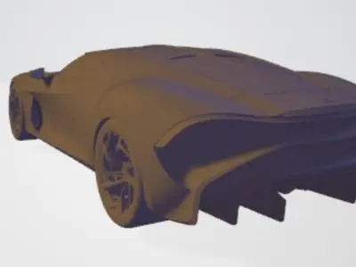 Bugatti La Voiture Noire 3D print model