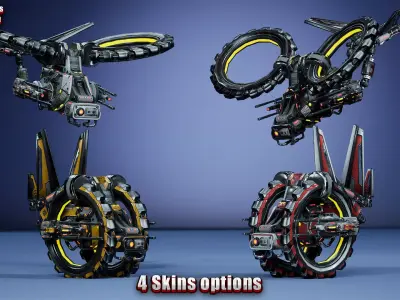 Sci-Fi Drone 04 Low-poly 3D model