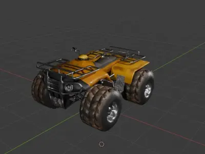 Mountain Explorer Quadbike - Lowpoly Adventure Vehicle Low-poly 3D model