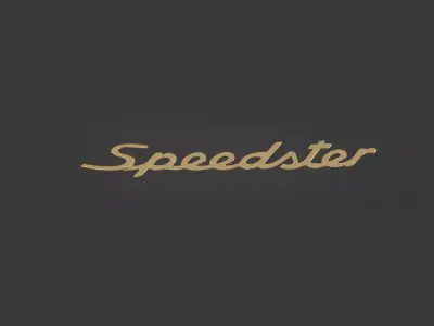 Modern Porsche Speedster Badge 3D print model