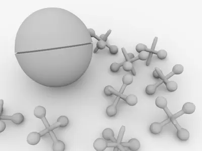 Jacks and Ball Set 3D model