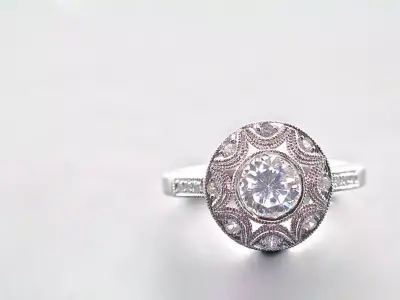 New Vintage Diamond Engagement Ring 3D print model
