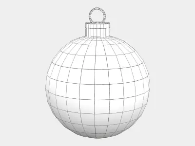Xmas Tree Decoration Ball Low-poly 3D model