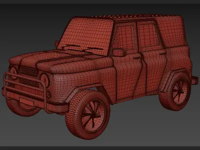 uaz 1972 3D model