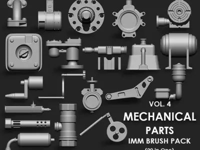 Mechanical Parts IMM Brush Pack 20 in One Vol 4 3D model