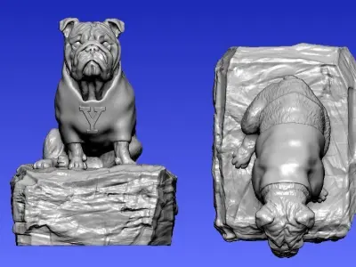 NCAA - Handsome Dan statue - Yale University - 3D PRINT 3D print model