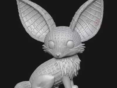 Fennec fox 3D print model