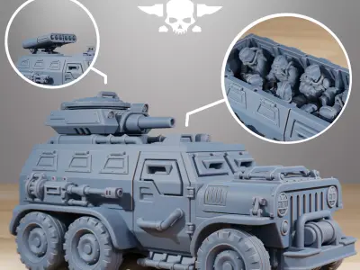 GrimGuard Armored Vehicle 3D print model
