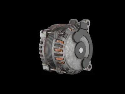 Alternator Low-poly 3D model