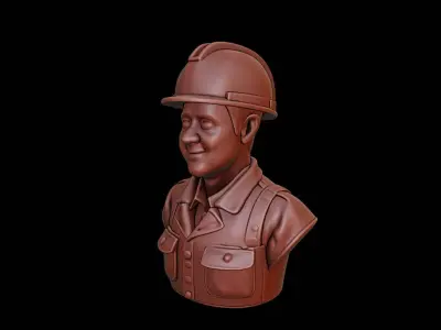 Engineer Bust 3D print model