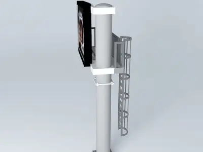 Roadside VMS type B Free 3D model
