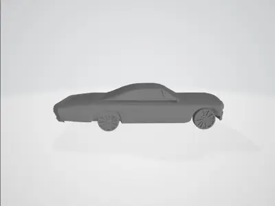 Lowrider car Low-poly 3D model
